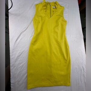 Calvin Klein Yellow Zip-Up Dress